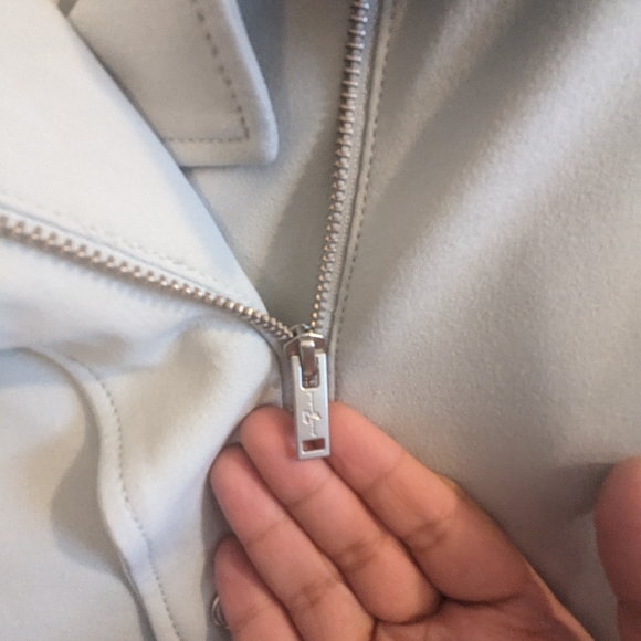 Seafoam 7 For All Mankind Trench Coat xl to 2xl or 3xl, no belt - Picture 9 of 9